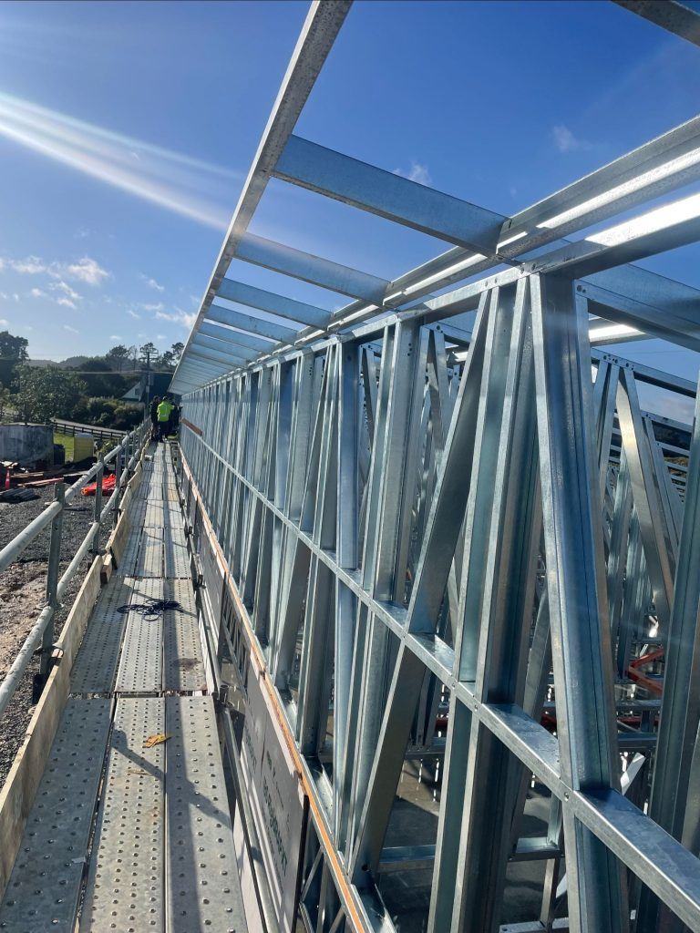 close up image of steel framing